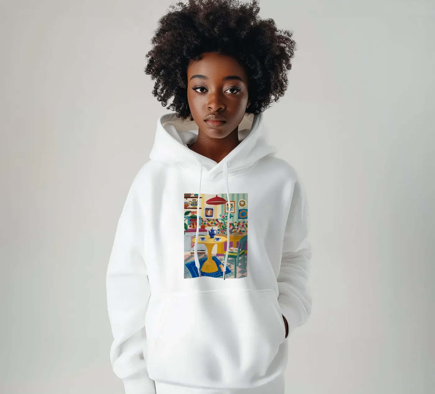 Teatime Patchwork Joy hoodie by Aurora Muse