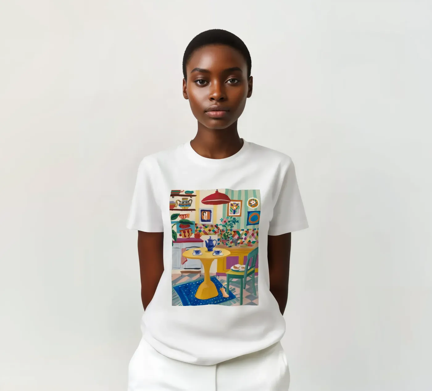 Gioia del Patchwork all'ora del tè t-shirt da Aurora Muse