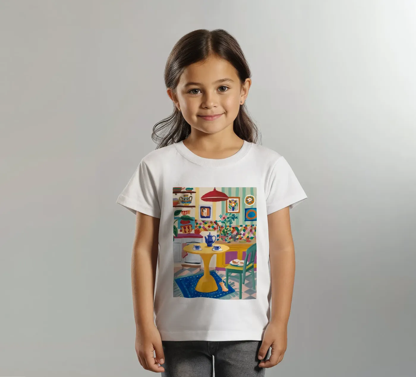 Teatime Patchwork Joy kinder t-shirt van Aurora Muse