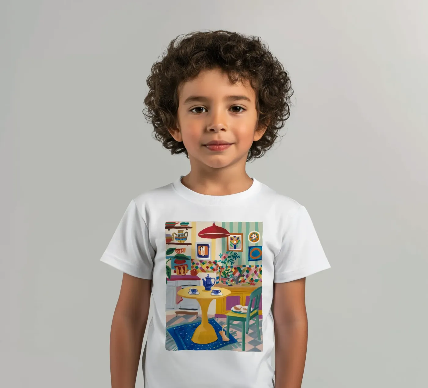 Teatime Patchwork Joy kinder t-shirt van Aurora Muse