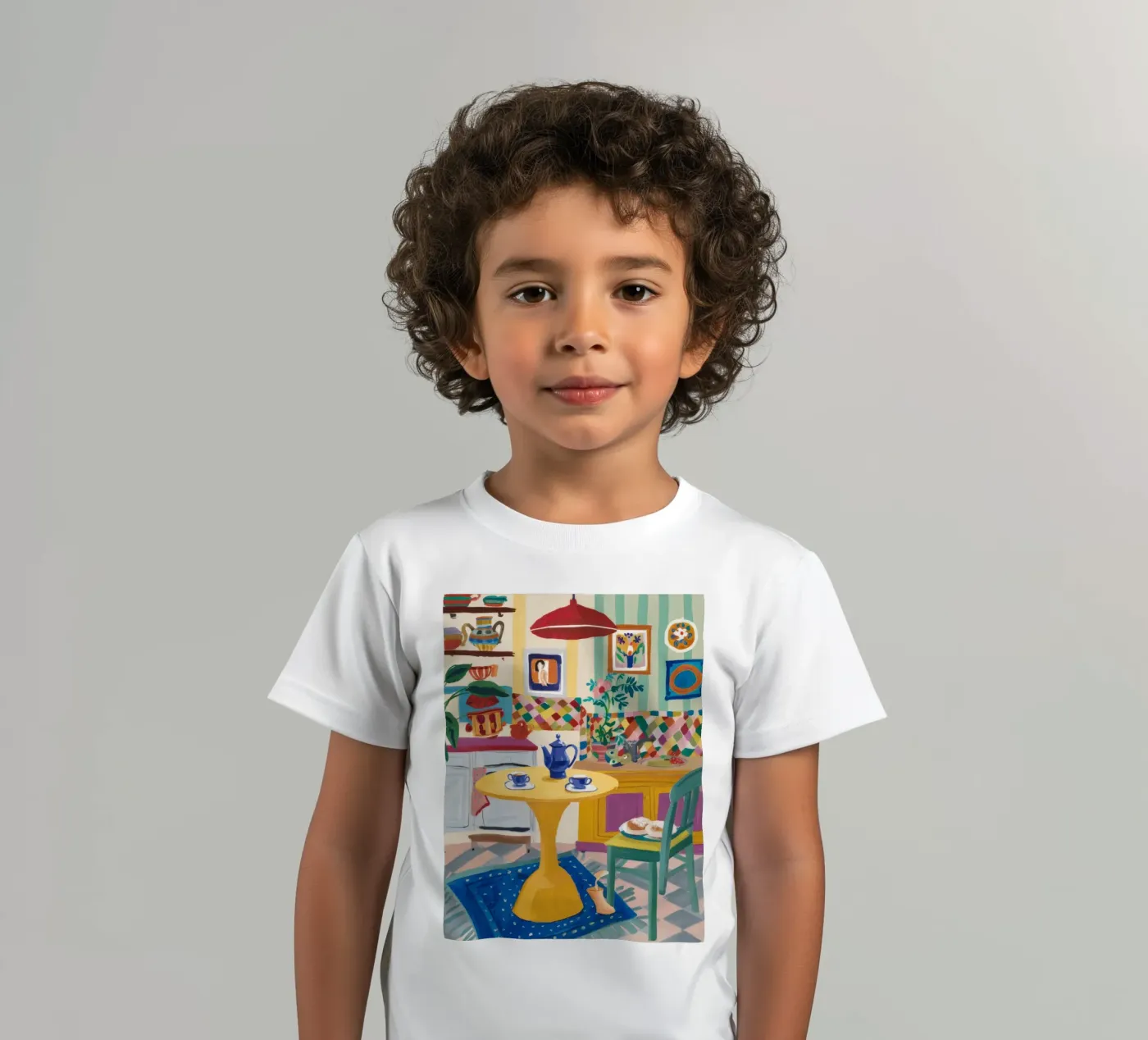 Teatime Patchwork Joy kinder t-shirt van Aurora Muse