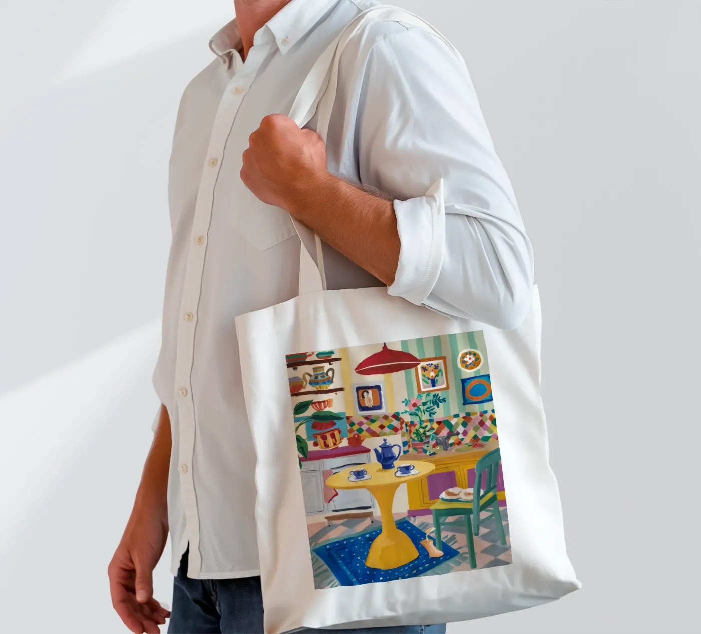 Teatime Patchwork Joy tote bag by Aurora Muse