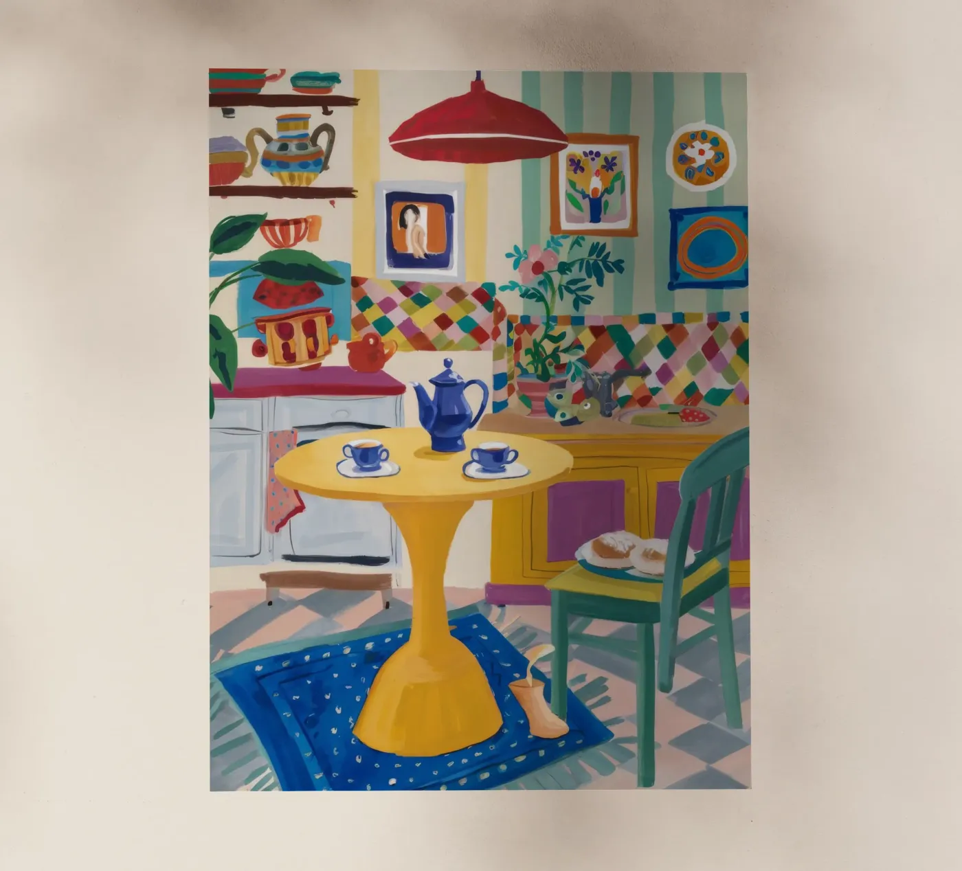 Teatime Patchwork Joy backlit folie van Aurora Muse