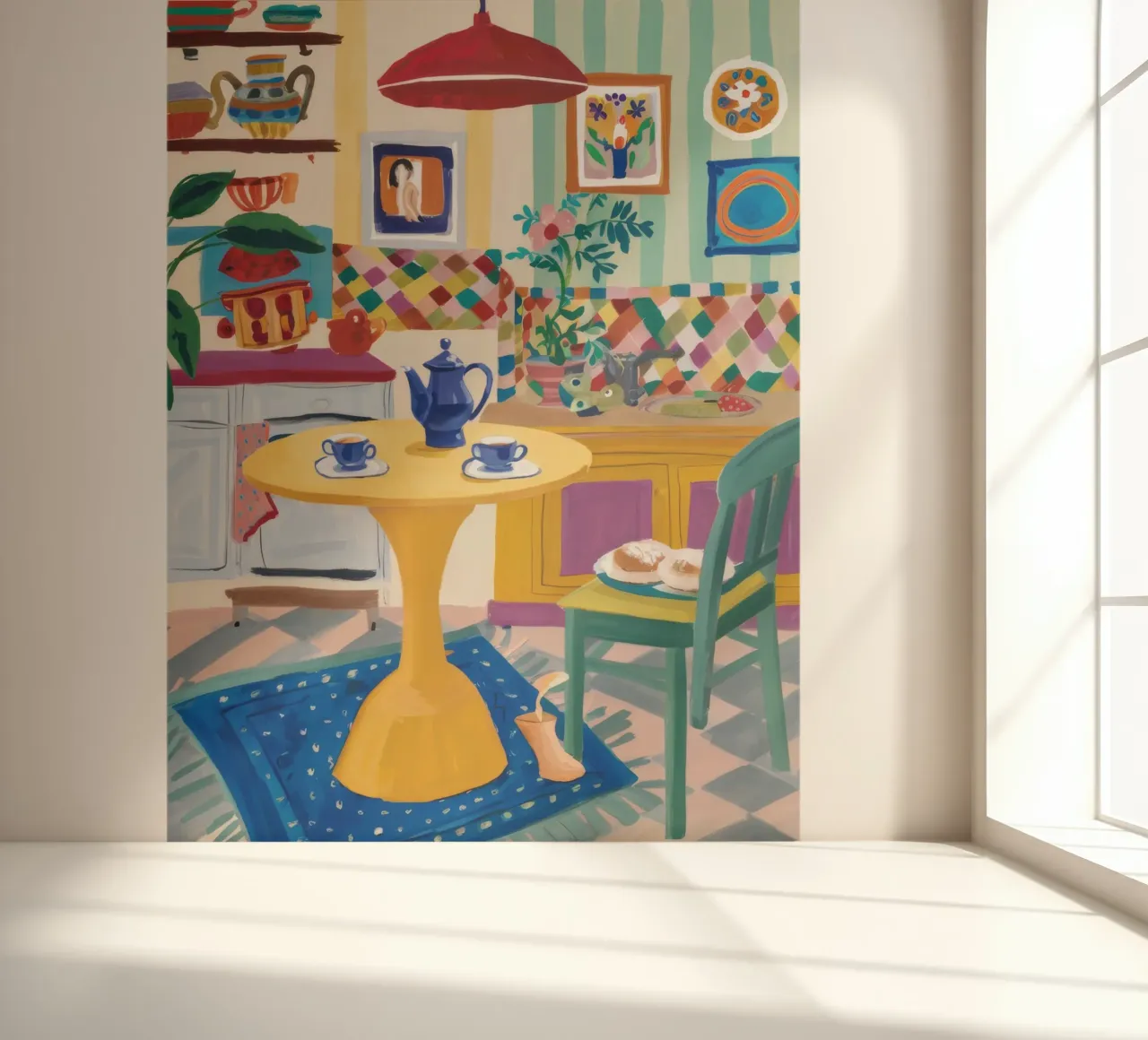 Teatime Patchwork Joy fotobehang van Aurora Muse