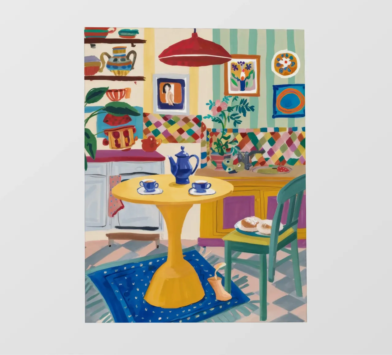 Teatime Patchwork Joy fotobehang van Aurora Muse