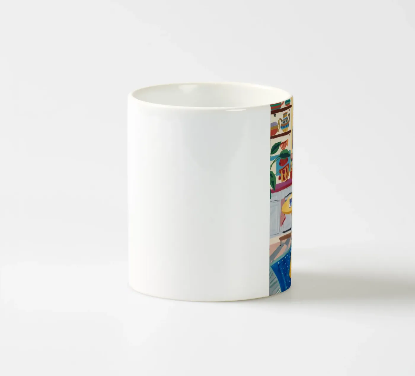 Teatime Patchwork Joy ceramic mug by Aurora Muse