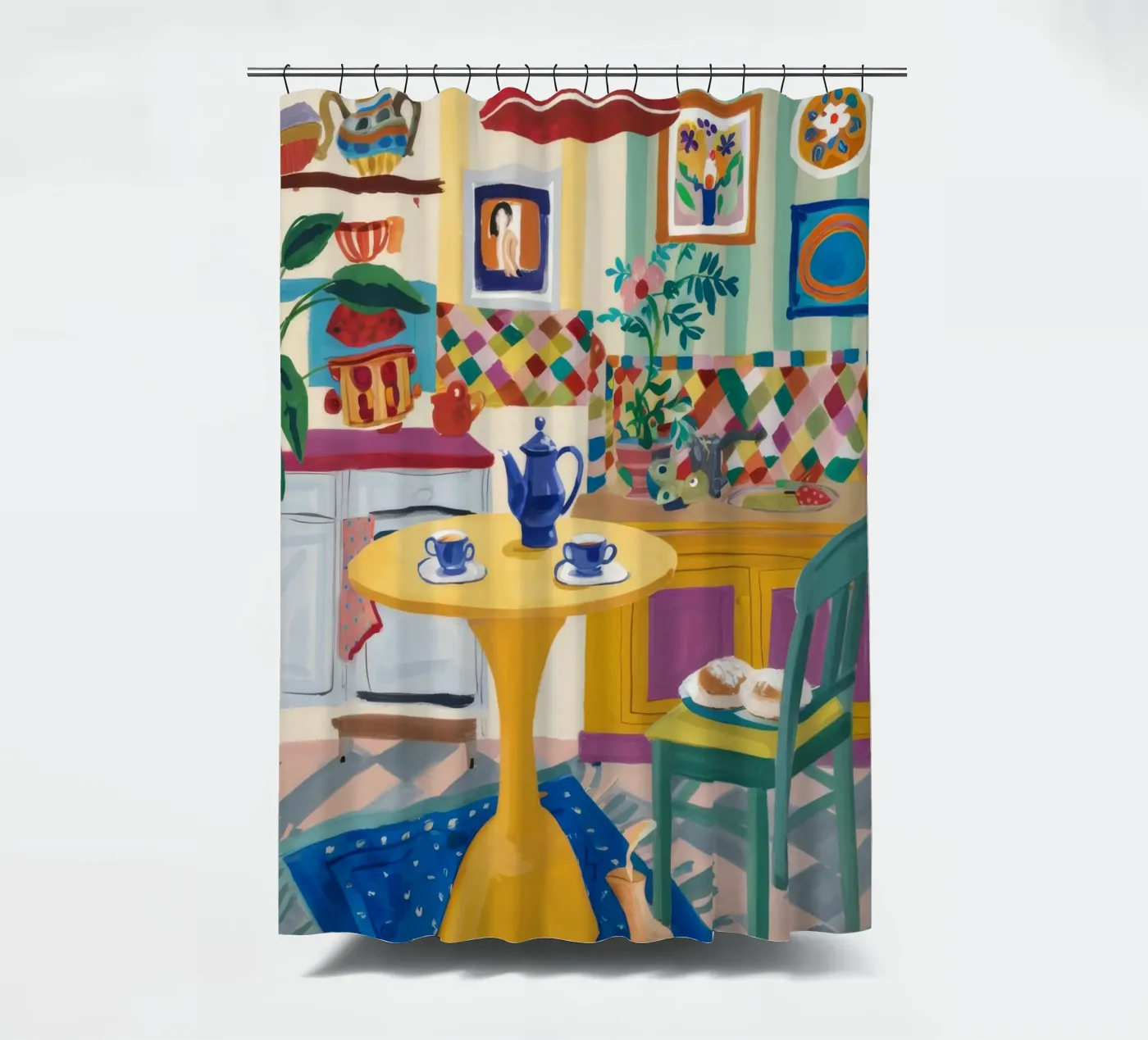 Teatime Patchwork Freude Duschvorhang von Aurora Muse