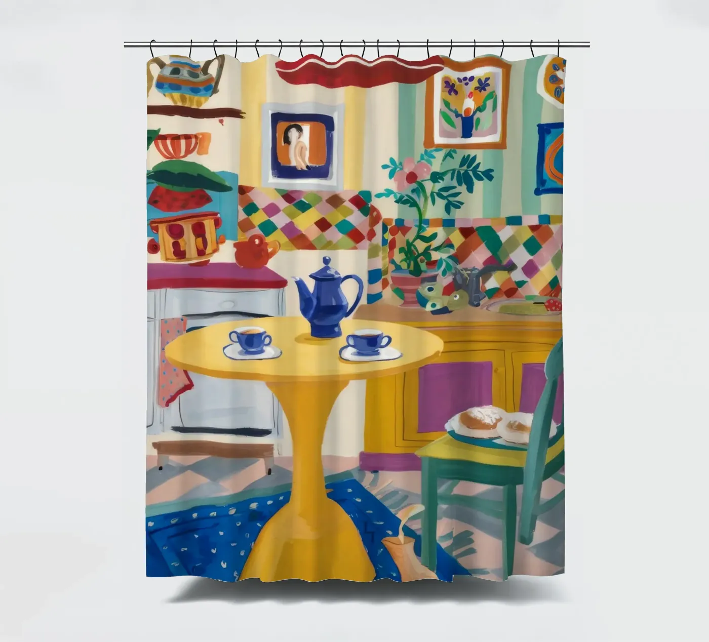 Theetijd Patchwork Vreugde douchegordijn van Aurora Muse