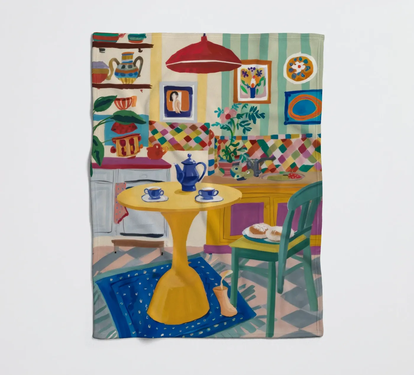 Teatime Patchwork Joy Fleecedecke von Aurora Muse