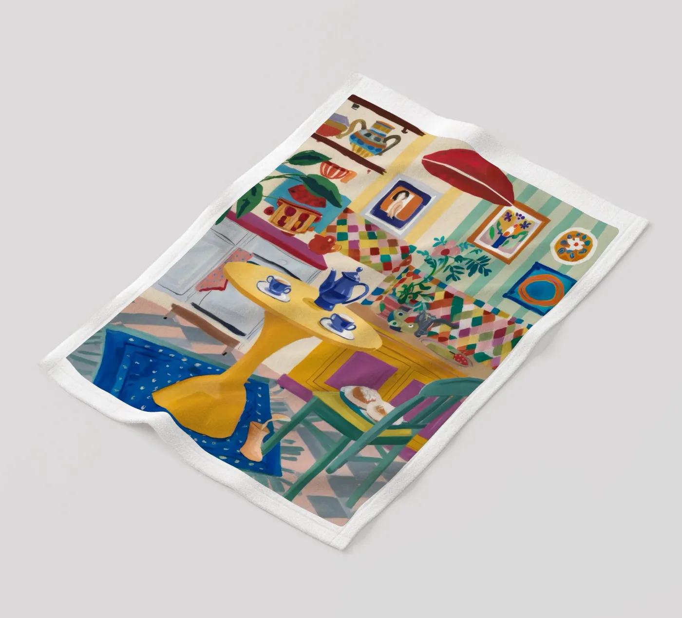 Teatime Patchwork Joy Fleecedecke von Aurora Muse