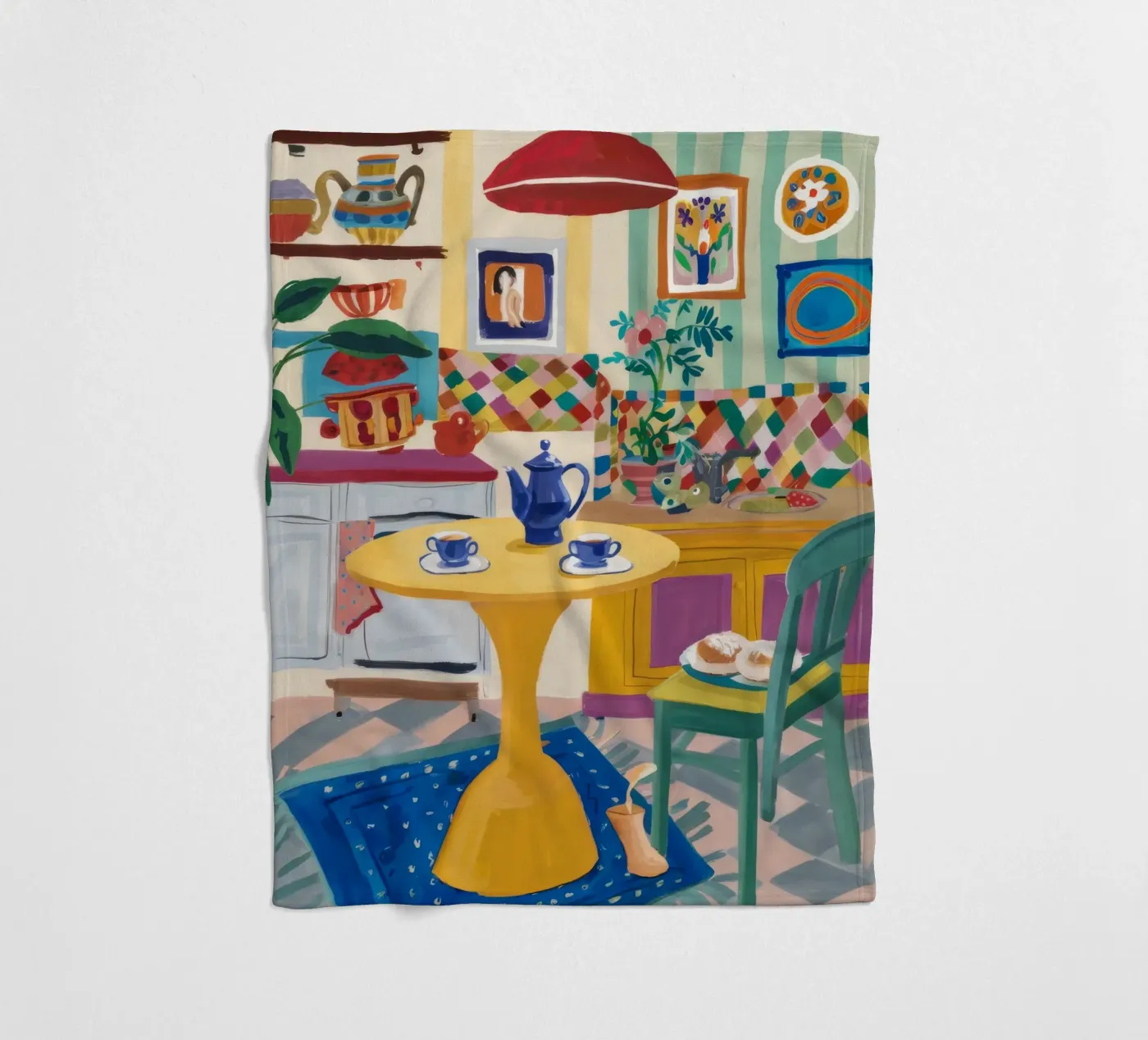 Teatime Patchwork Joy Fleecedecke von Aurora Muse