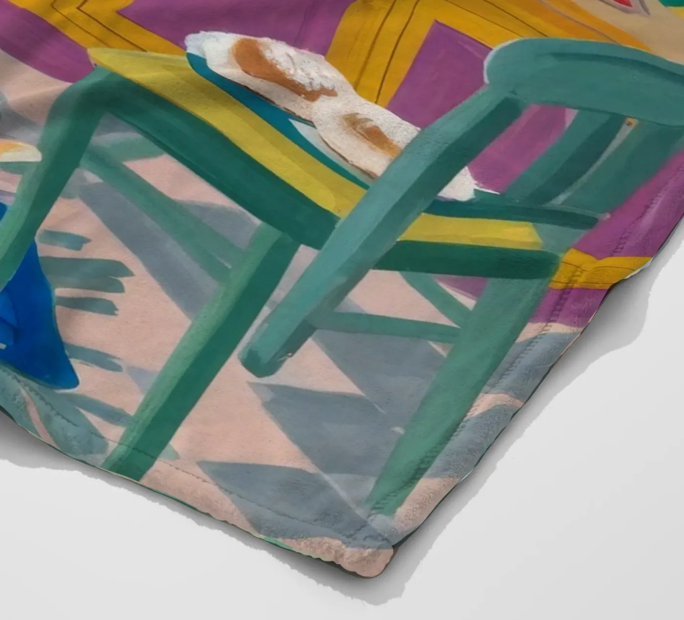 Gioia del Patchwork all'ora del tè coperta in pile da Aurora Muse