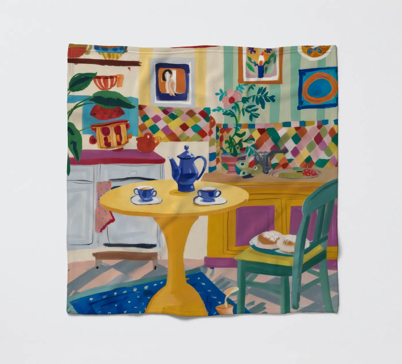 Teatime Patchwork Joy Fleecedecke von Aurora Muse