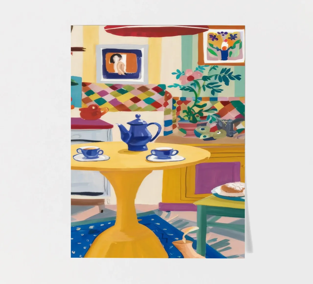 Teatime Patchwork Joy sticker sheet by Aurora Muse