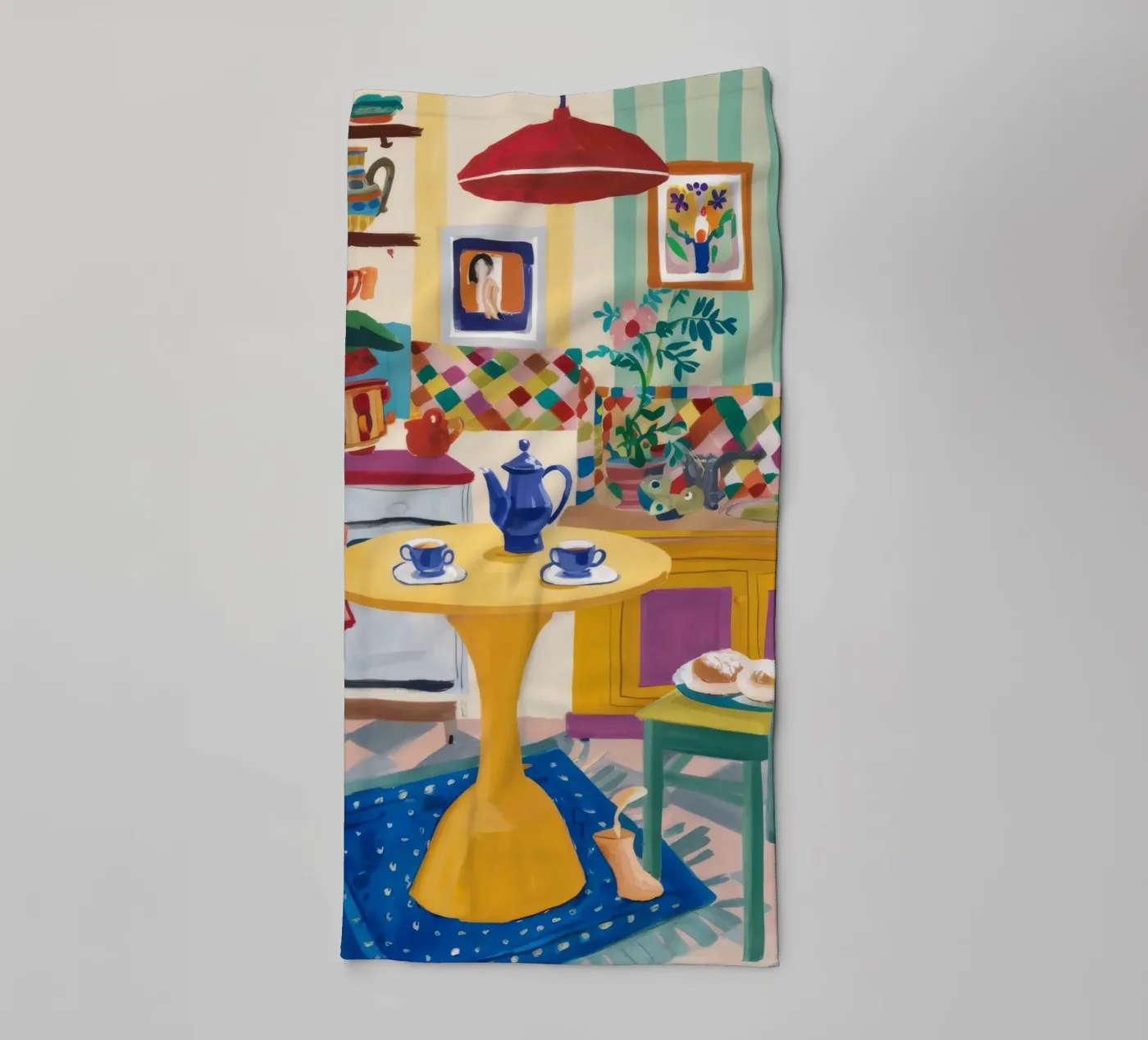 Teatime Patchwork Joy towel by Aurora Muse