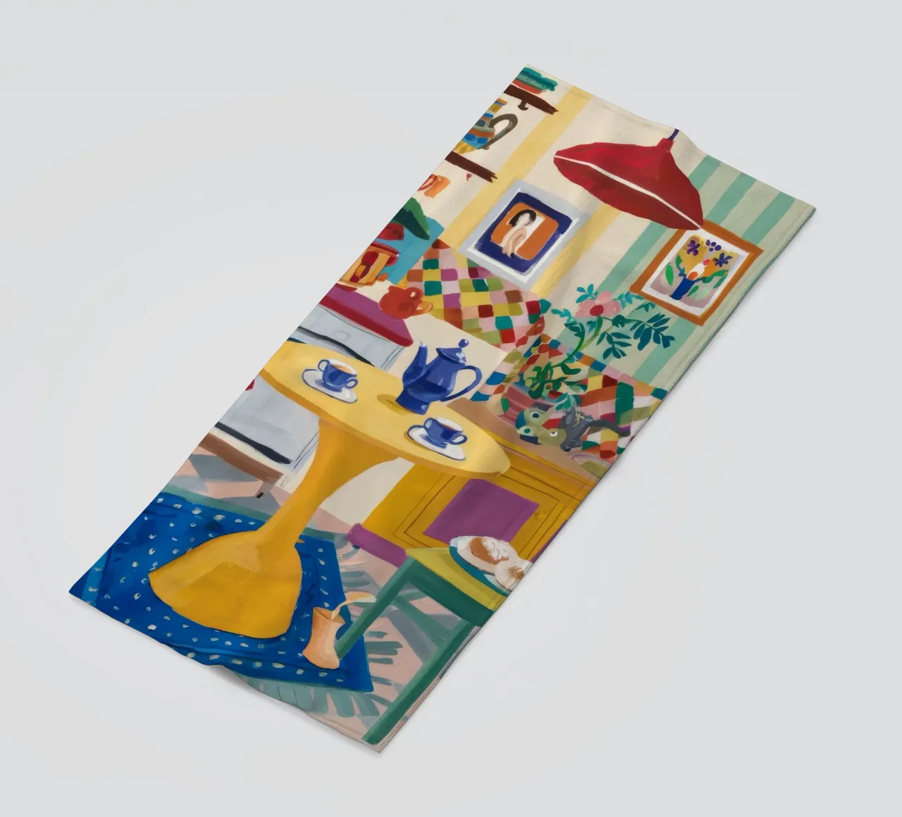 Theetijd Patchwork Vreugde strandhanddoek van Aurora Muse