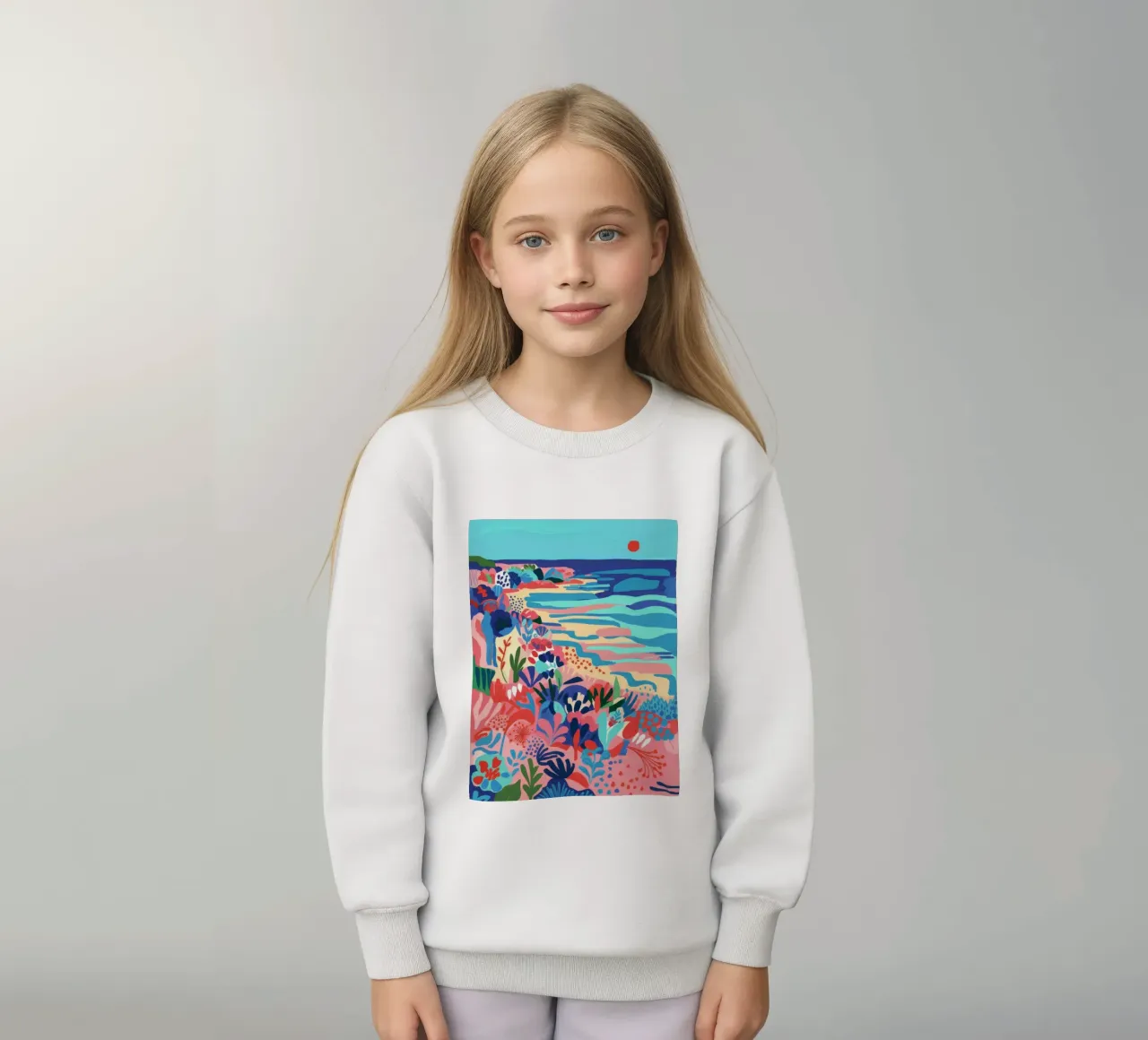 Sinfonía costera abstracta sudadera para niño de Jasper Rune