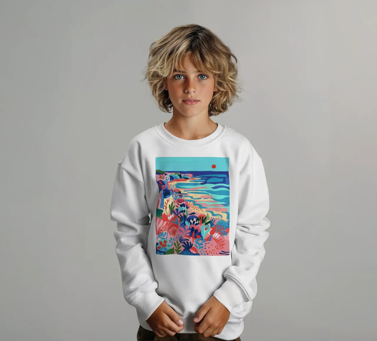 Sinfonía costera abstracta sudadera para niño de Jasper Rune