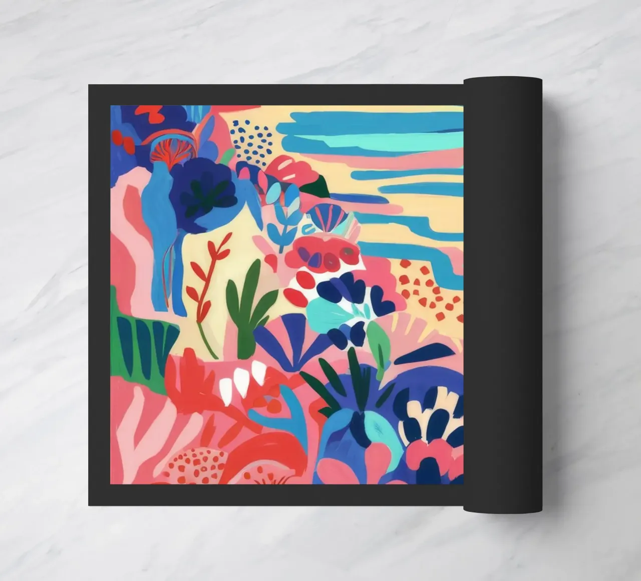 Abstracte kustsymfonie deurmat van Jasper Rune