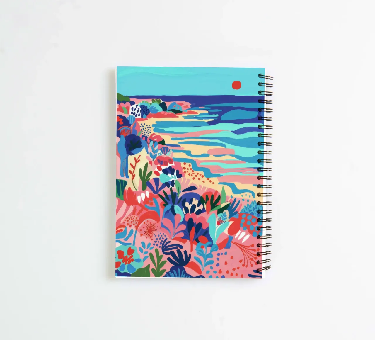 Abstracte kustsymfonie notitieboek met spiraal van Jasper Rune