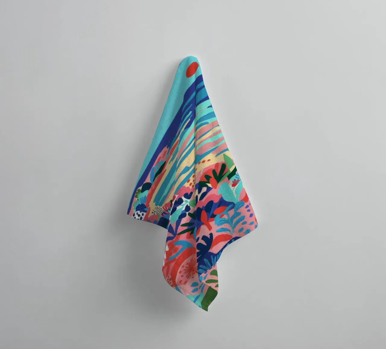 Abstracte kustsymfonie badhanddoek van Jasper Rune