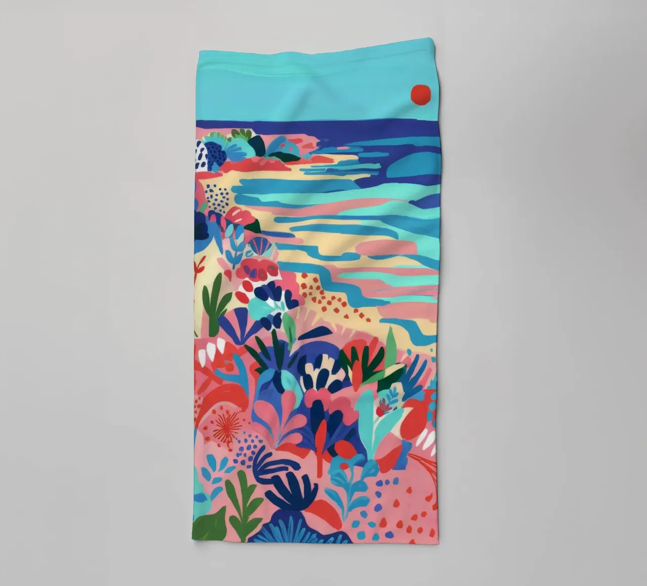 Abstracte kustsymfonie badhanddoek van Jasper Rune