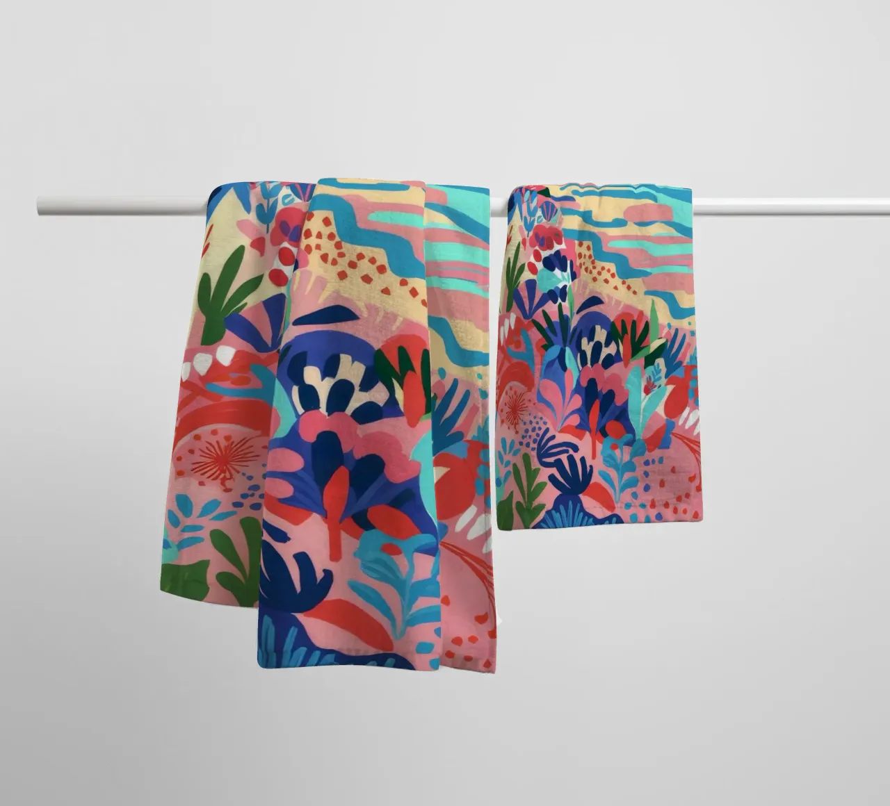 Abstracte kustsymfonie badhanddoek van Jasper Rune