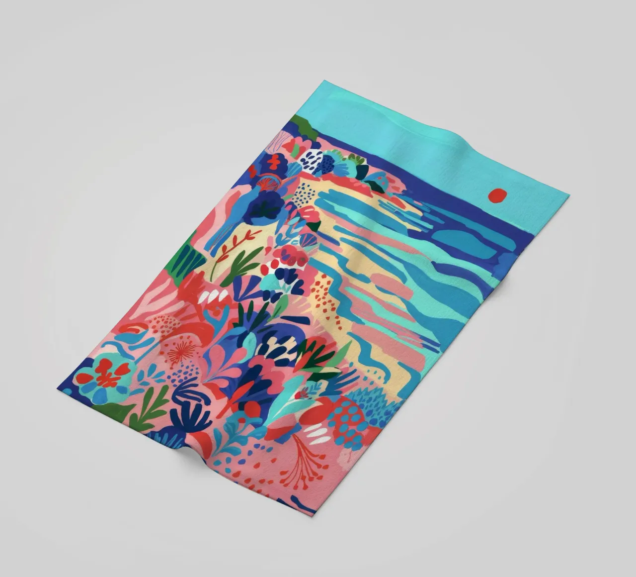 Abstracte kustsymfonie strandhanddoek van Jasper Rune