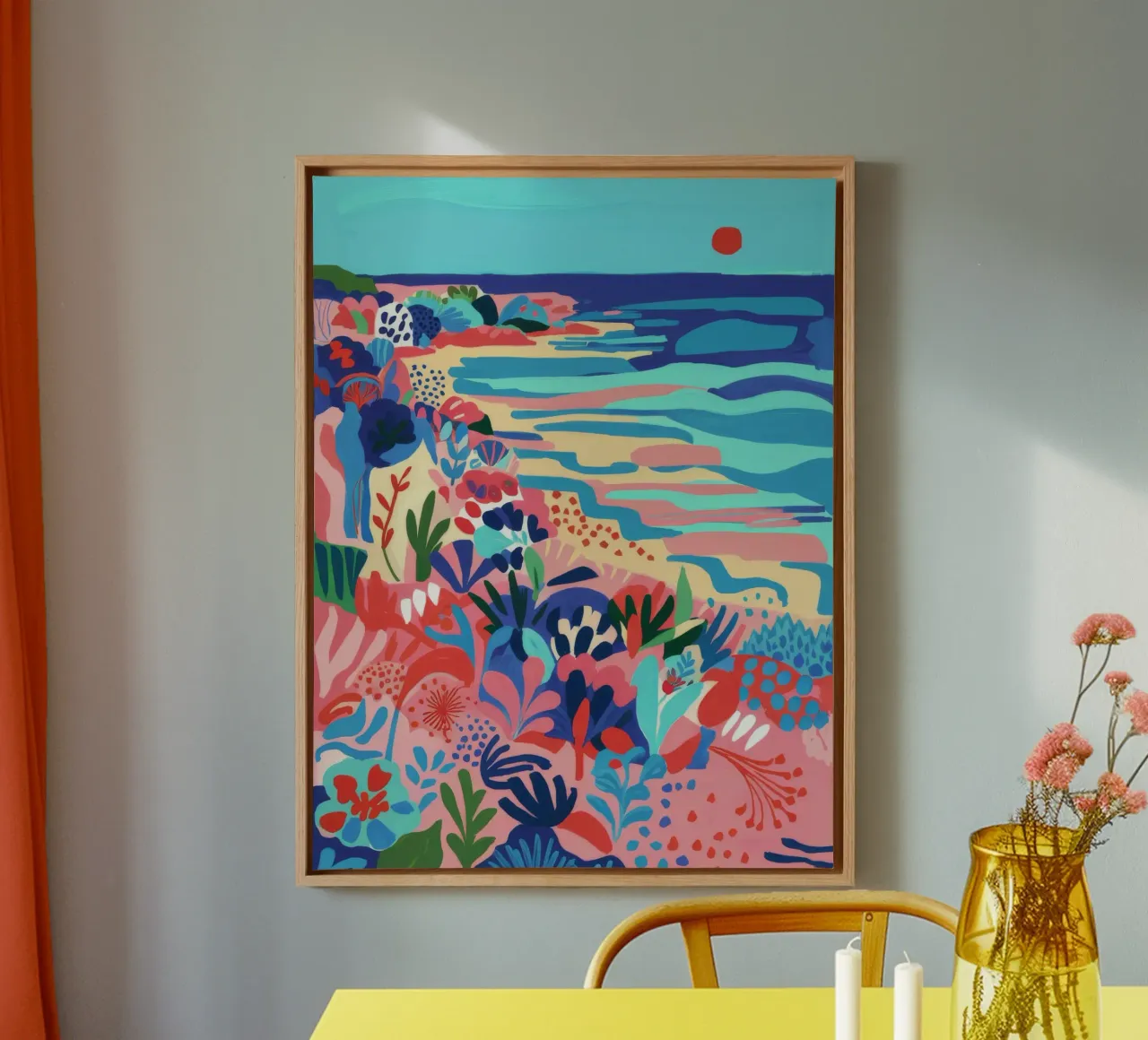 Abstracte kustsymfonie canvas van Jasper Rune