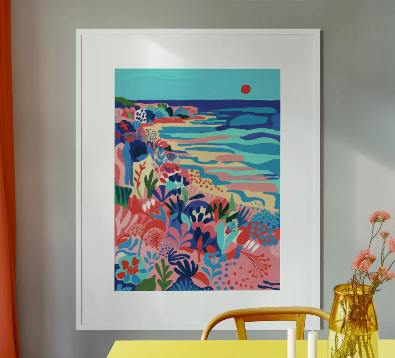 Abstracte kustsymfonie poster van Jasper Rune