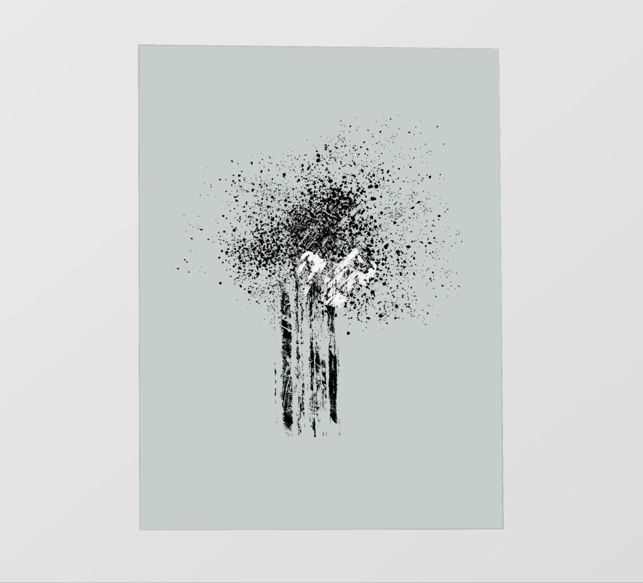 Modern and minimalist abstract with light blue background pellicola backlit da Imaginative