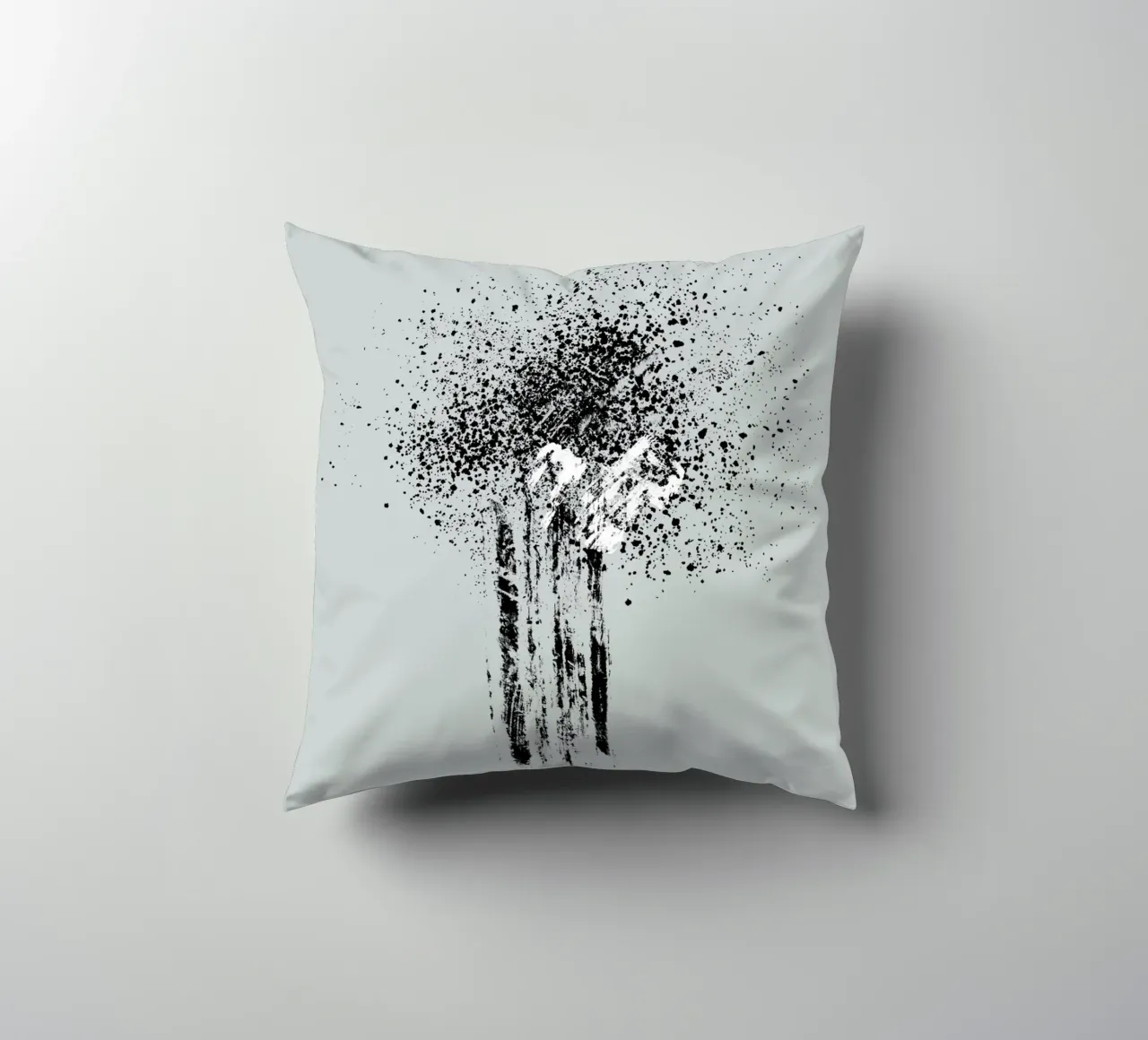 Modern and minimalist abstract with light blue background Kissen von Imaginative