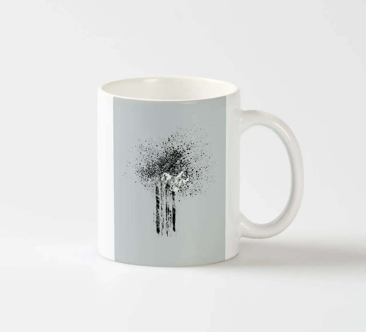 Modern and minimalist abstract with light blue background taza de cerámica de Imaginative