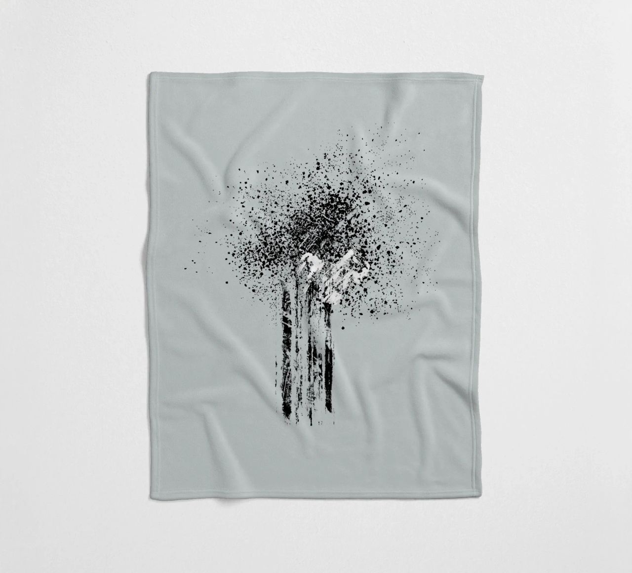 Modern and minimalist abstract with light blue background coperta in pile da Imaginative