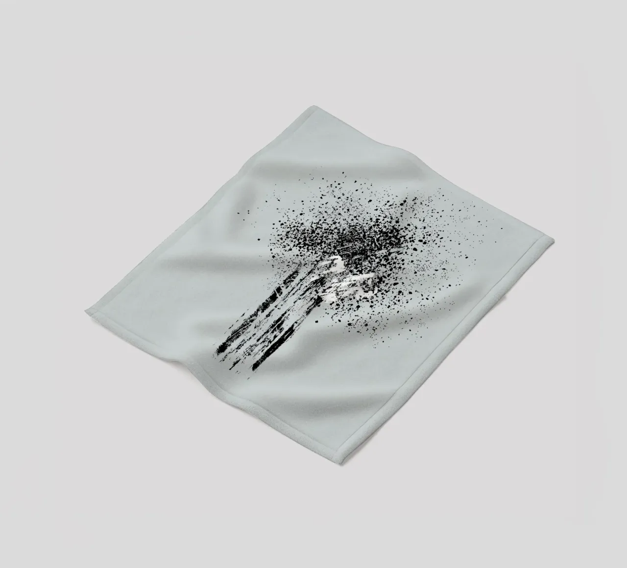 Modern and minimalist abstract with light blue background fleece blanket by Imaginative