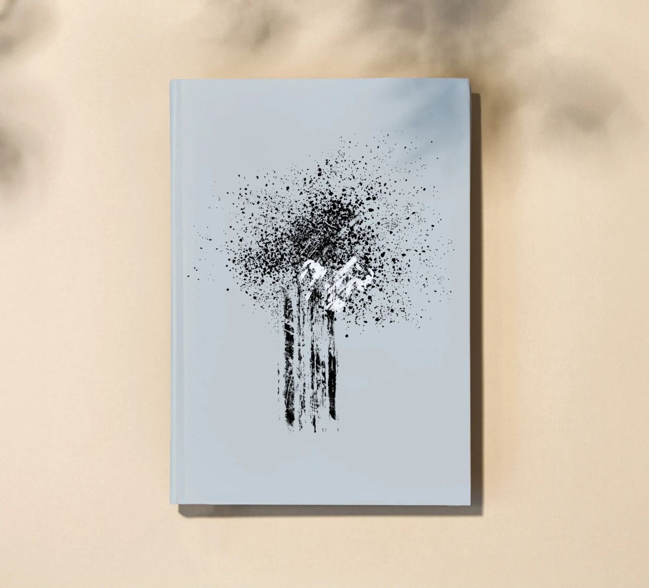 Modern and minimalist abstract with light blue background notebook by Imaginative