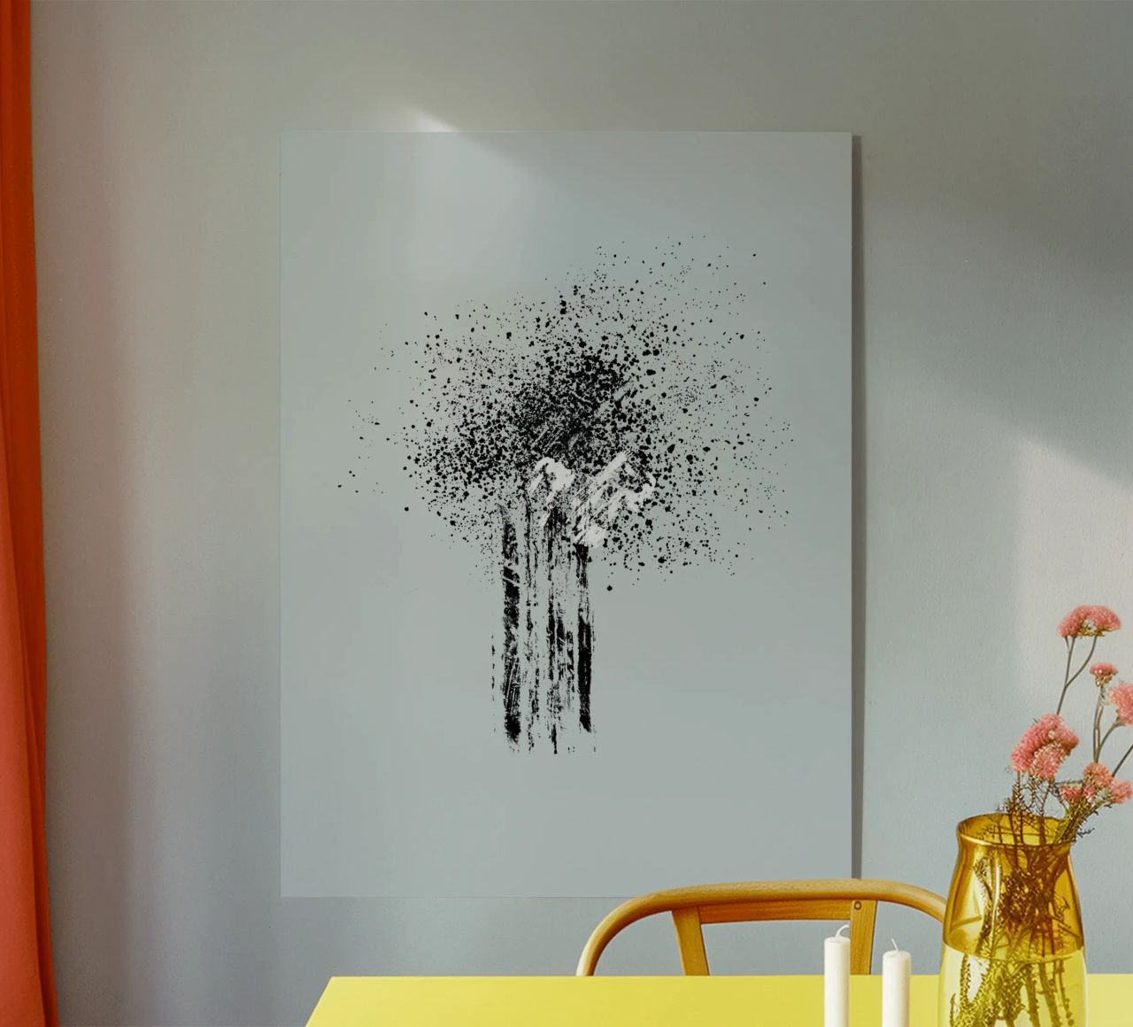 Modern and minimalist abstract with light blue background plexiglass da Imaginative