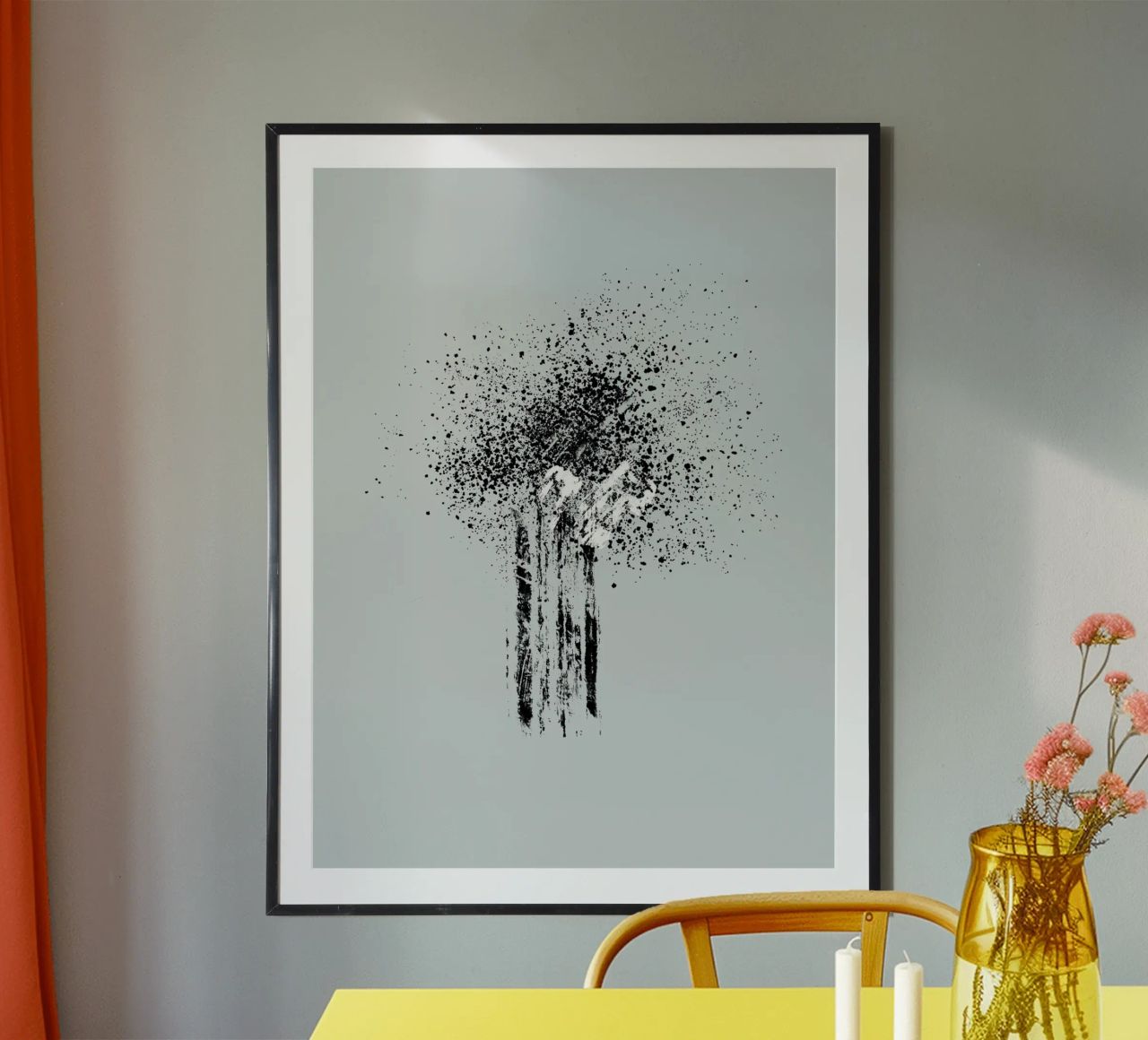Modern and minimalist abstract with light blue background carta hahnemühle da Imaginative