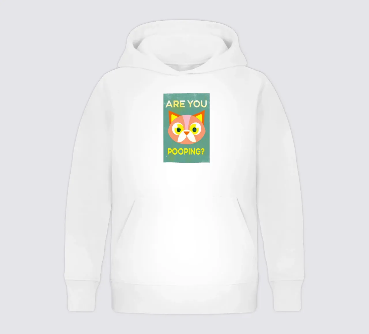 are you pooping funny cat kids hoodie by ralliness