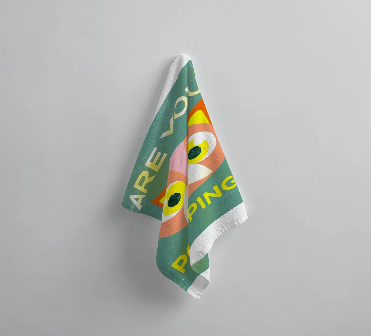 are you pooping funny cat towel by ralliness