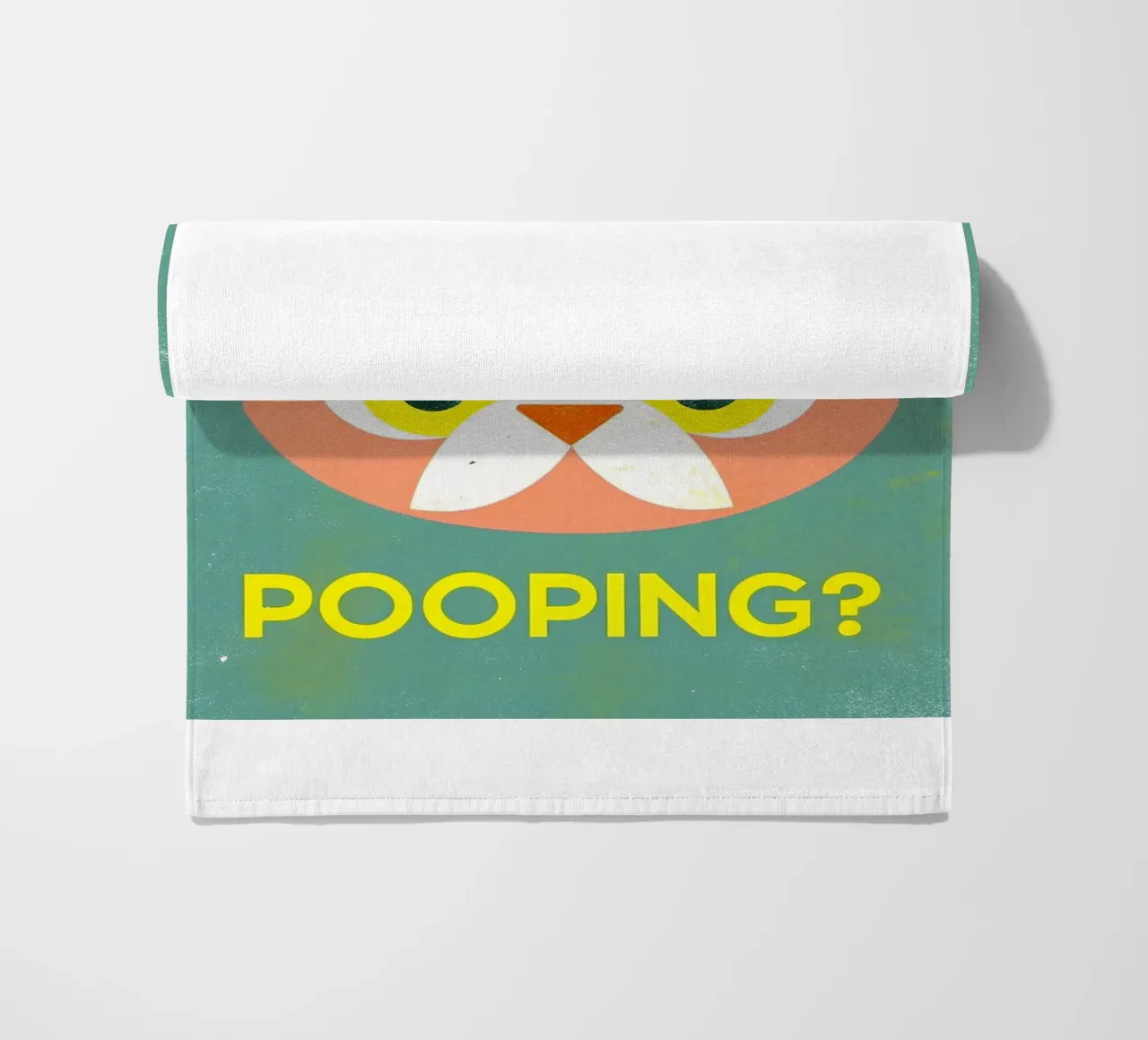 are you pooping funny cat beach towel by ralliness