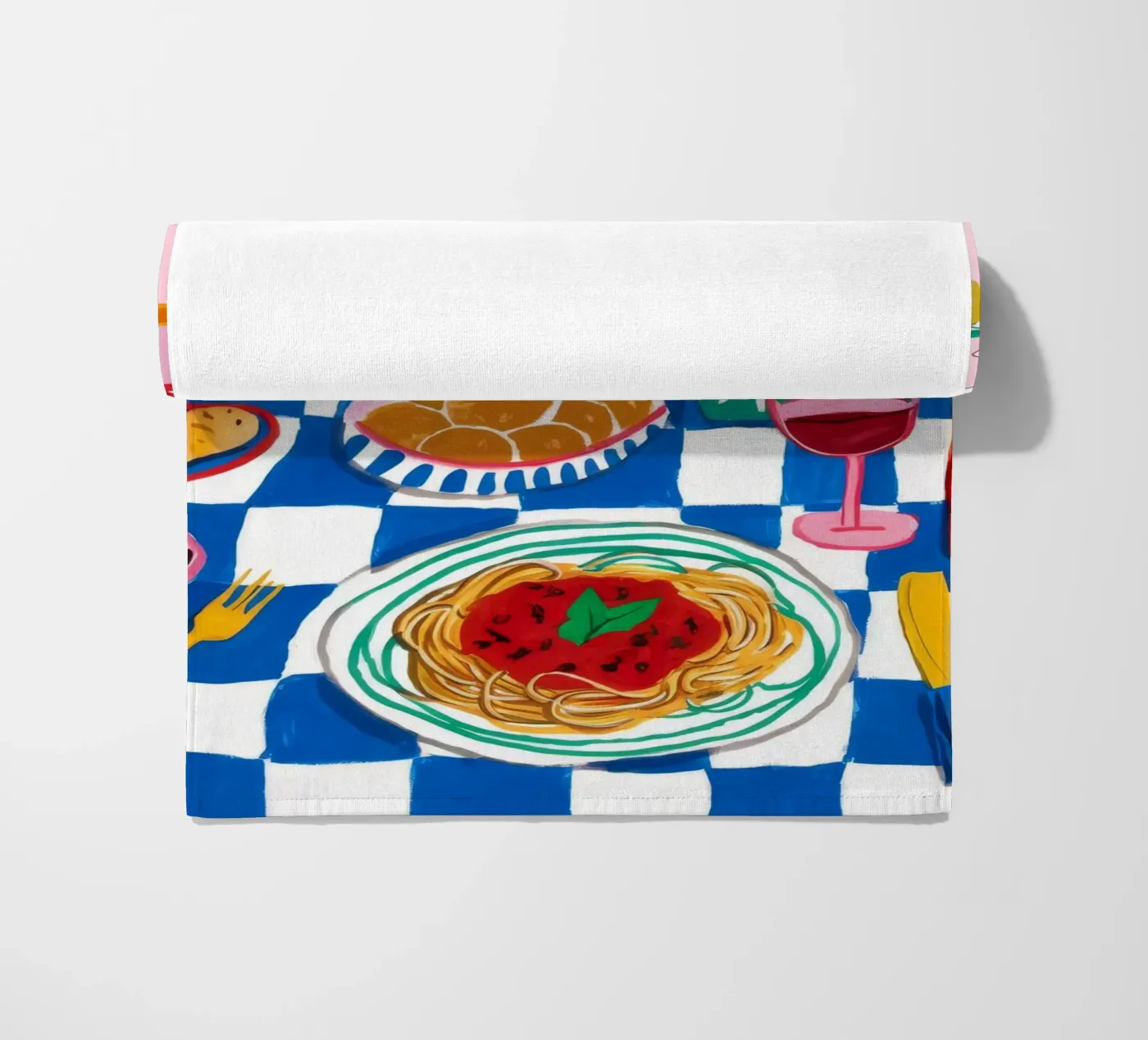 Spaghetti Wine Cherry telo mare da Aurora Muse