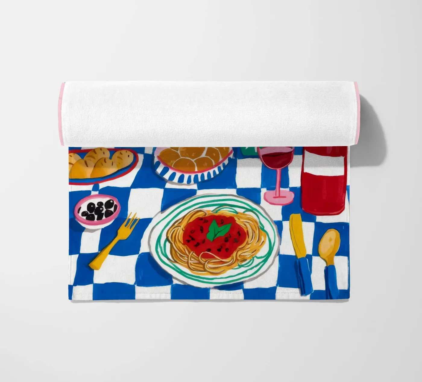 Spaghetti Wine Cherry telo mare da Aurora Muse