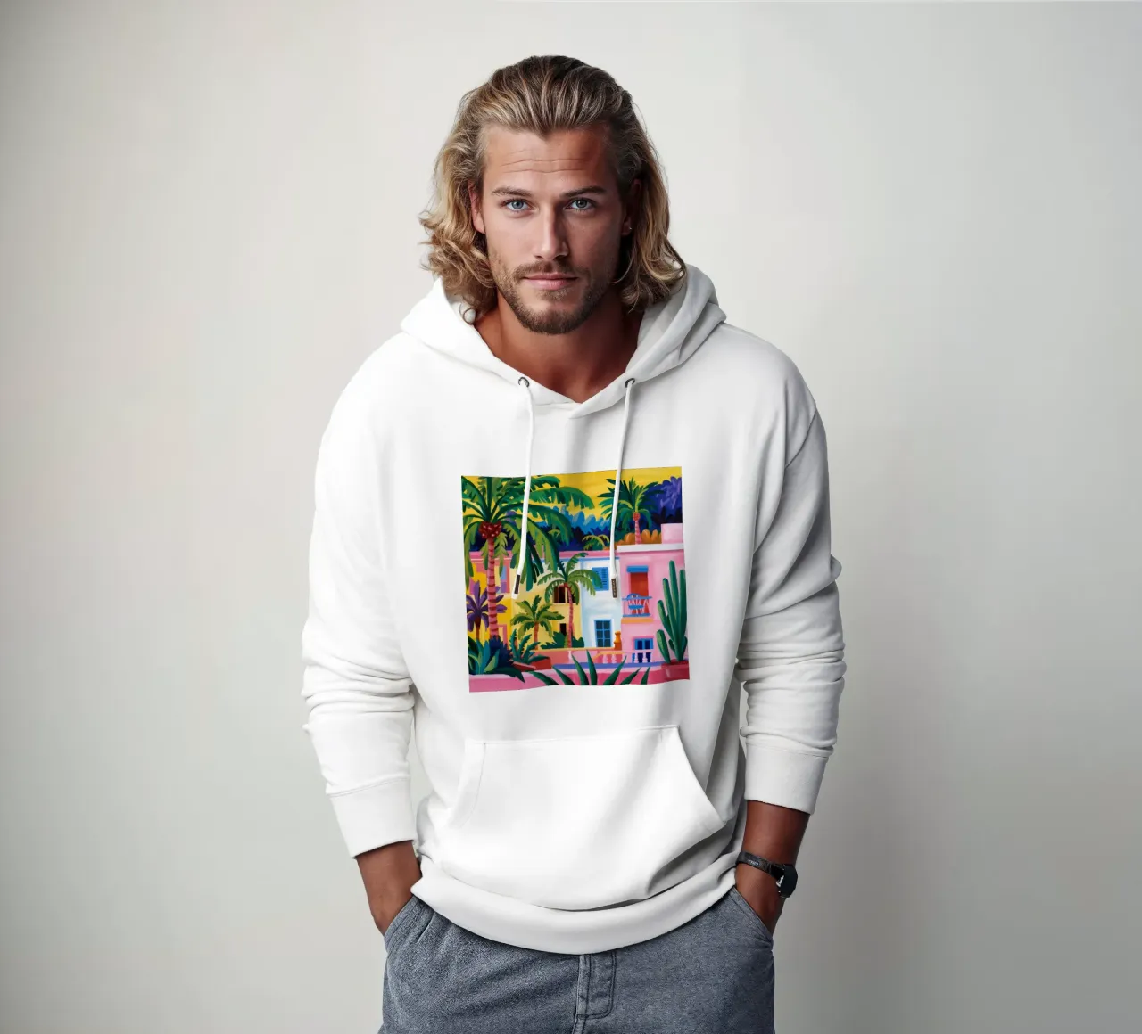 Angolo tropicale in fiore felpa con cappuccio da Jasper Rune