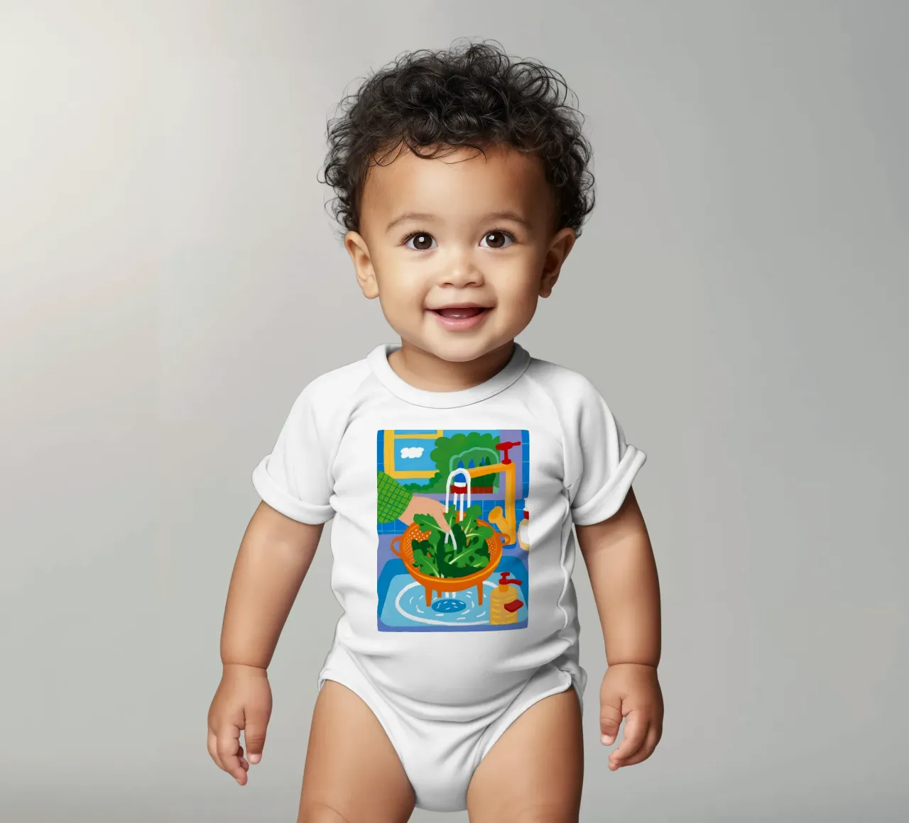 Laver la vie en vert body bébé de Aurora Muse