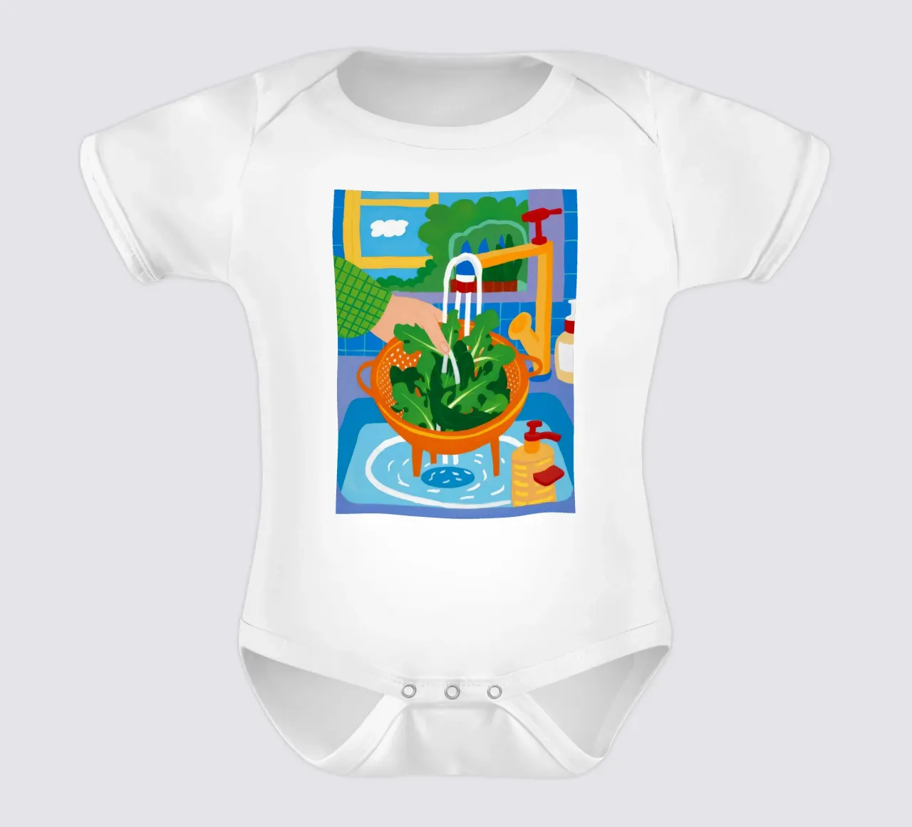 Laver la vie en vert body bébé de Aurora Muse
