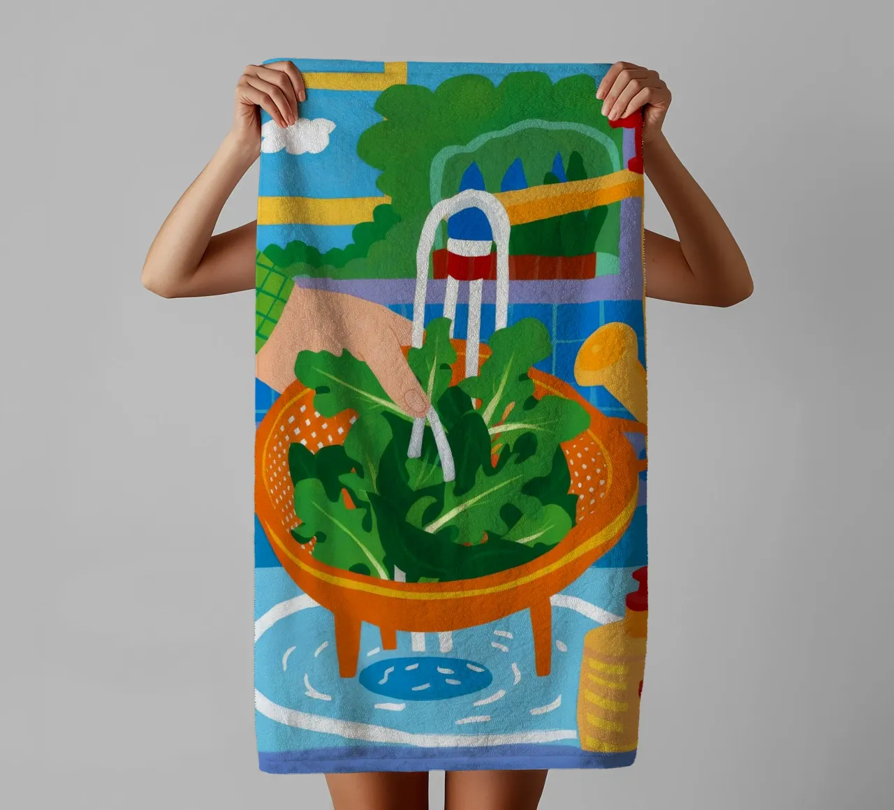 Laver la vie en vert serviette de bain de Aurora Muse