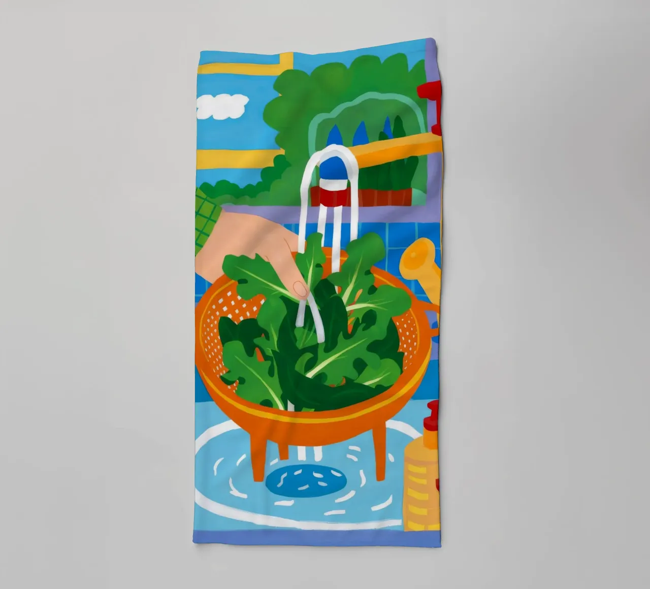 Laver la vie en vert serviette de bain de Aurora Muse