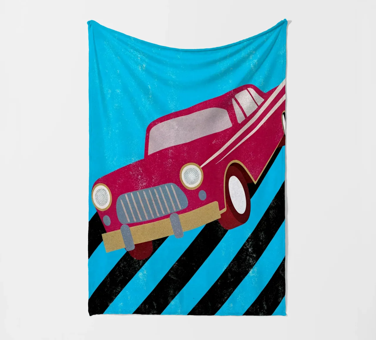 auto retro pop art coperta in pile da ralliness