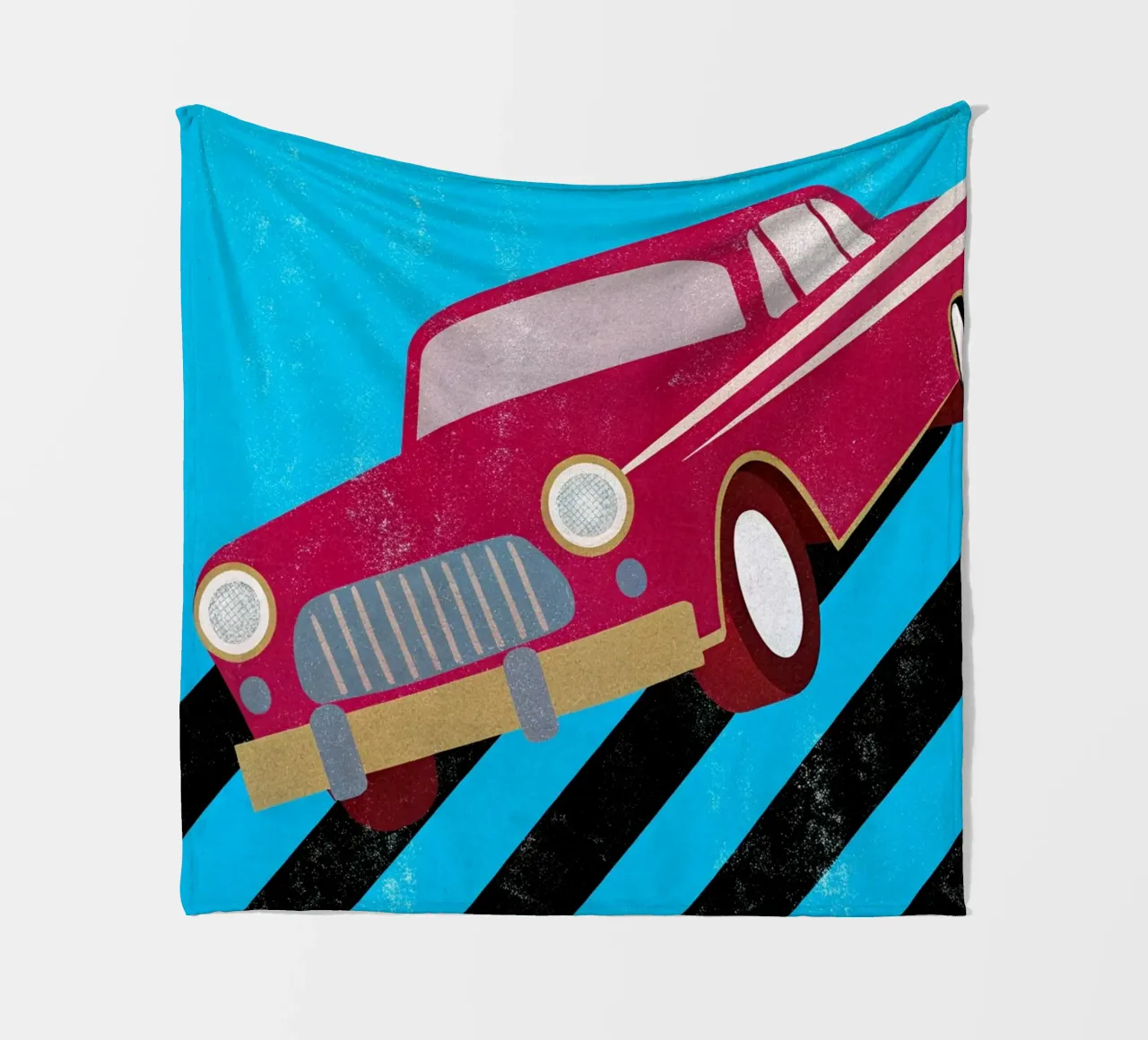 auto retro pop art coperta in pile da ralliness